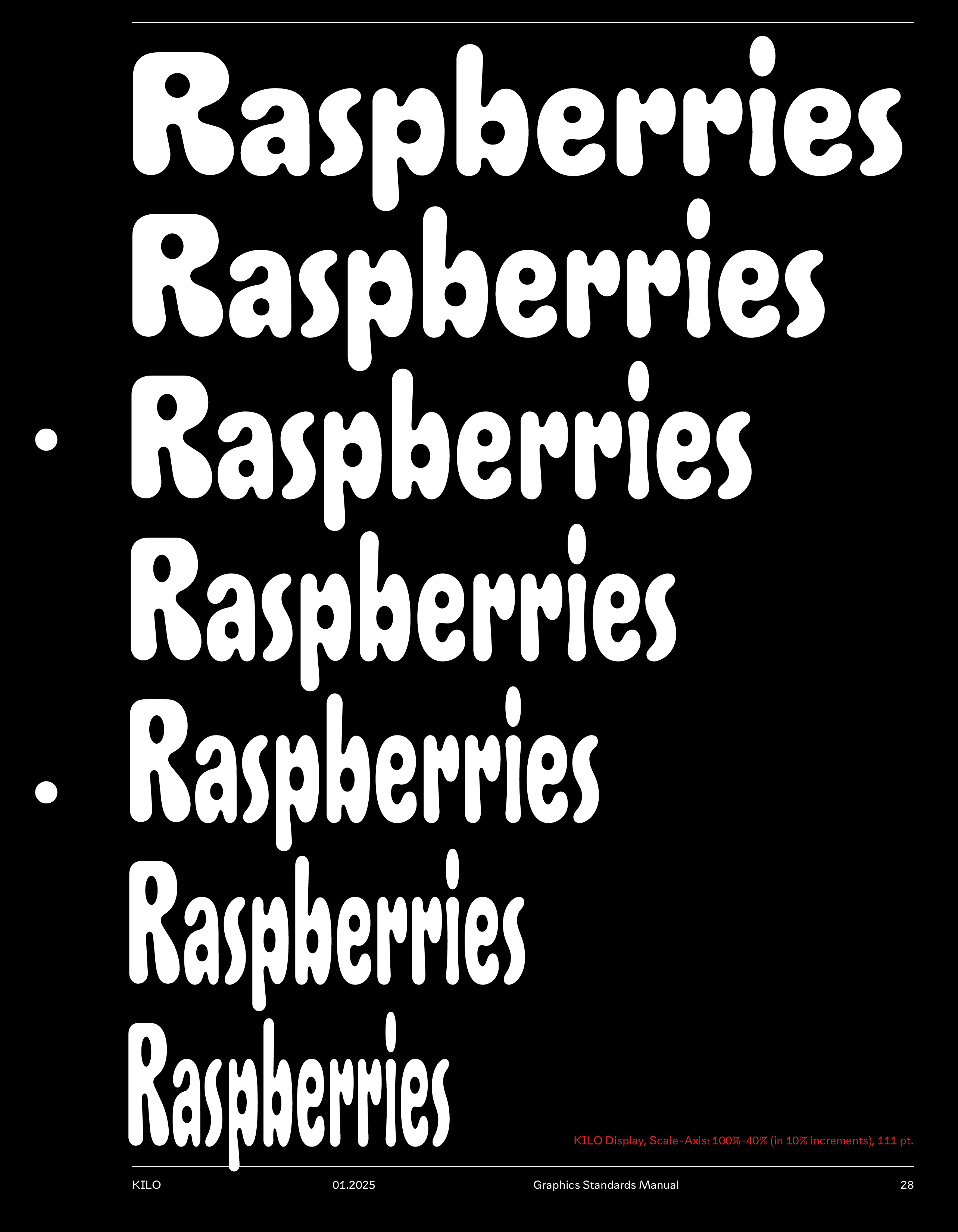 Kilo Display specimen A7